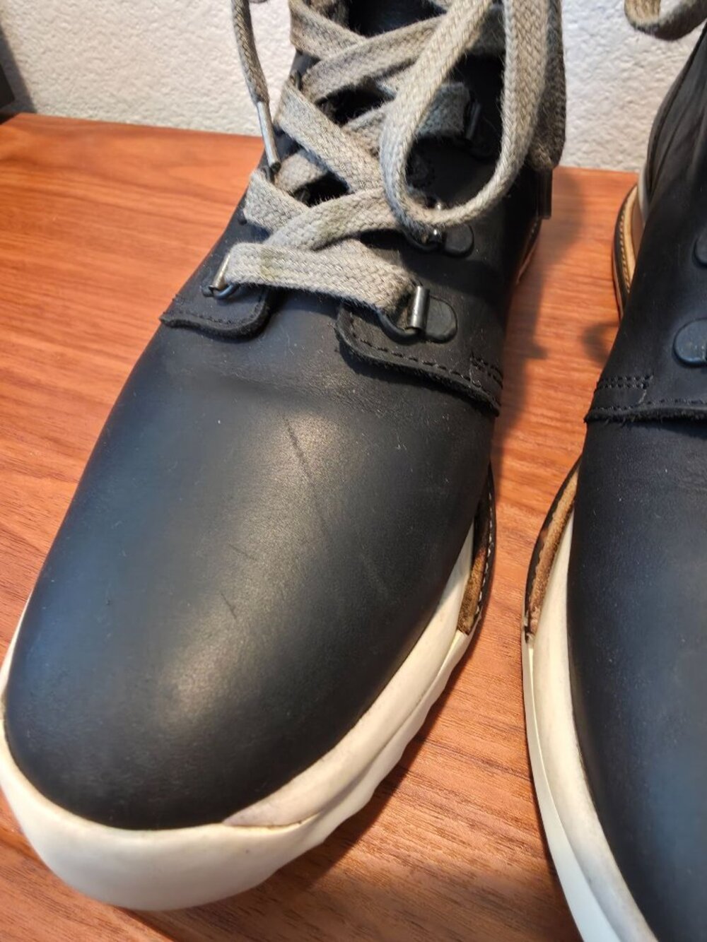 Rick Owens x Hood Rubber Co LACE UP DIRT GRAFTON Black Leather Boots Sz EU39/US6 - Picture 7 of 13